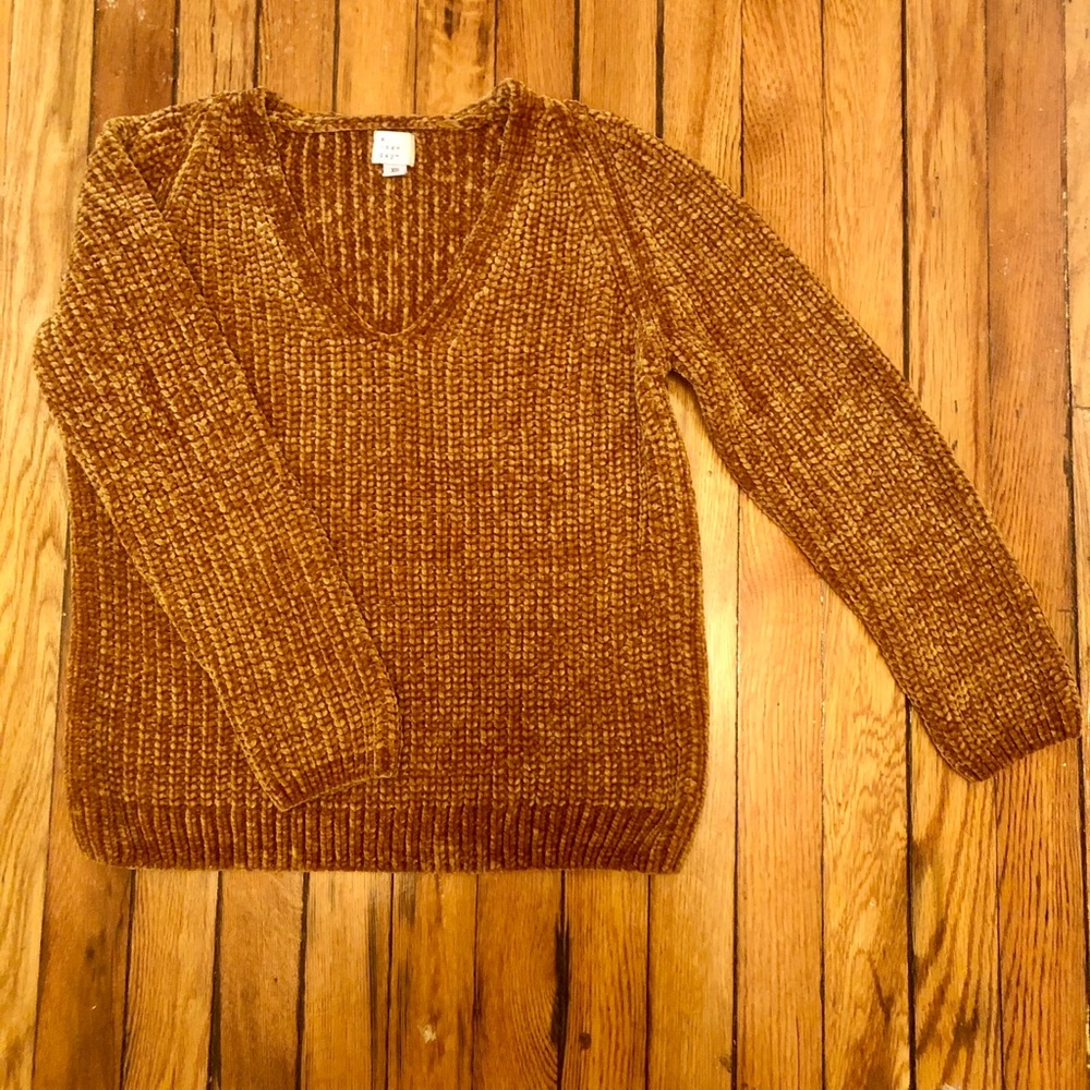 Velvety soft mustard gold sweater